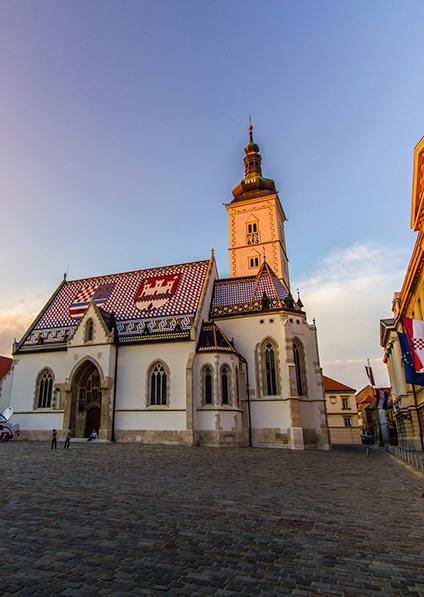 Day 1, church of St. Mark in historical Zagreb Center