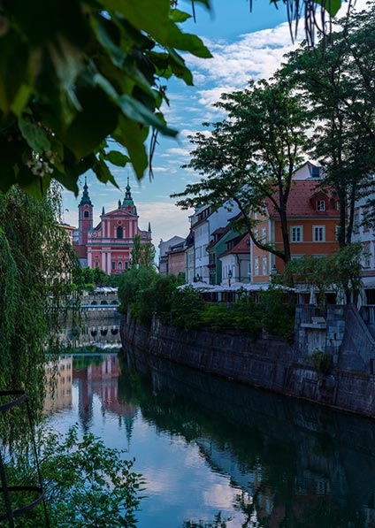 Day 1, enjoy a private guided walking tour of Ljubljana's historical center