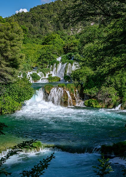 visit Krka waterfalls national park as a part of our travel to Balkans program