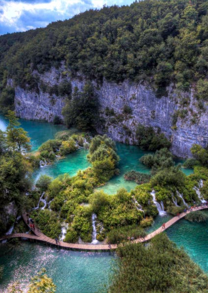 National park Plitvice lakes hike