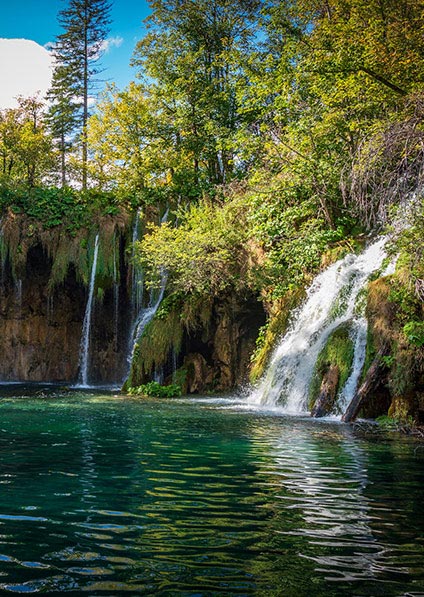 Plitvice lakes and waterfalls is the most popular destination of Croatia